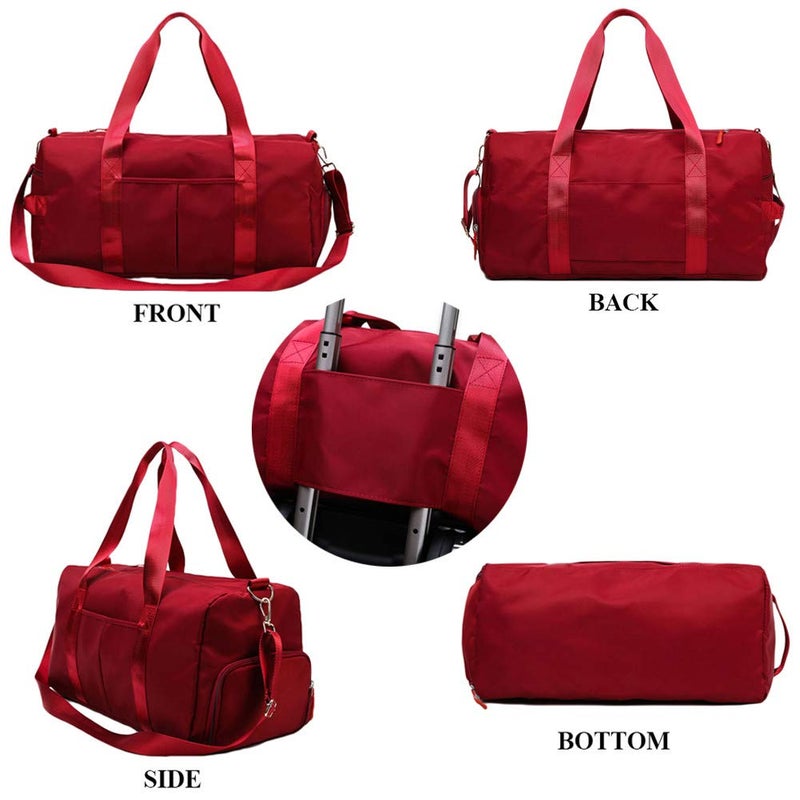 KARRESLY Travel Sports Gym Bag for Women or Men with Wet Pocket and Shoes Compartment for Training Swim Yoga(Black) - Image 3